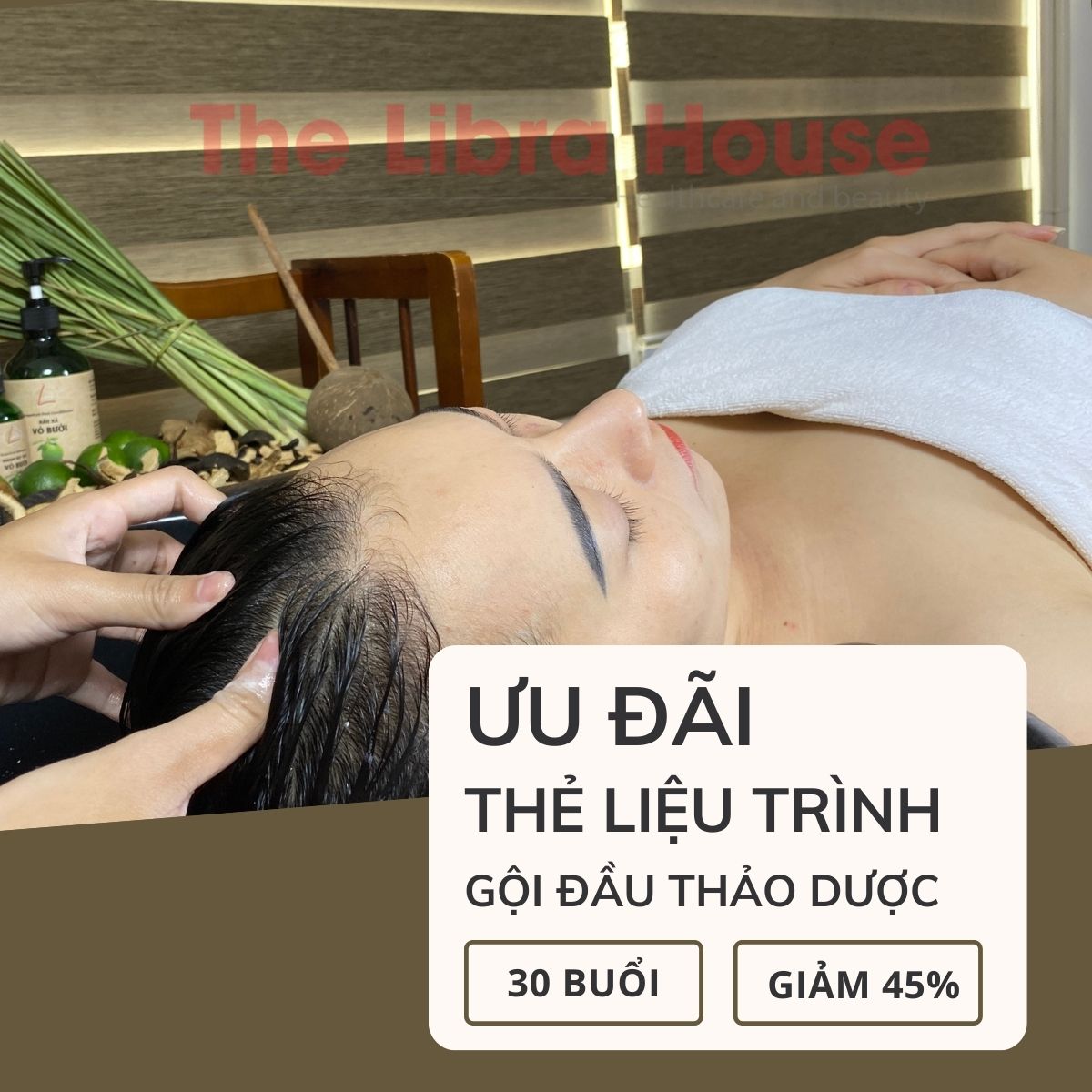 Thẻ liệu trình gội đầu thảo dược 30 buổi 2 Thẻ liệu trình gội đầu thảo dược 30 buổi 2